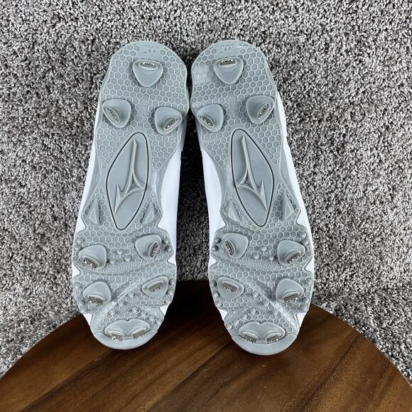 Size 15 - Mizuno Men's Black 9-Spike Baseball Ambition 2 Mid Metal Cleats - Picture 9 of 12